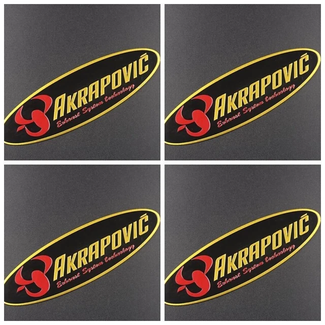 4 PCS AKRAPOVIC Aluminium Heat-resistant Exhaust Pipes Motorcycle Sticker Decal