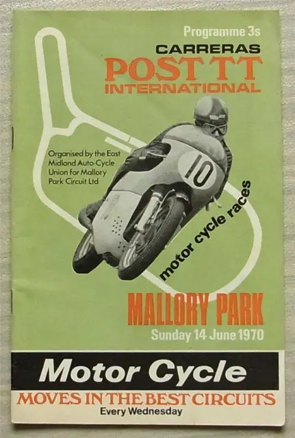 MALLORY PARK 14 Jun 1970 CARRERAS POST TT INTERNATIONAL Motorcycle Programme