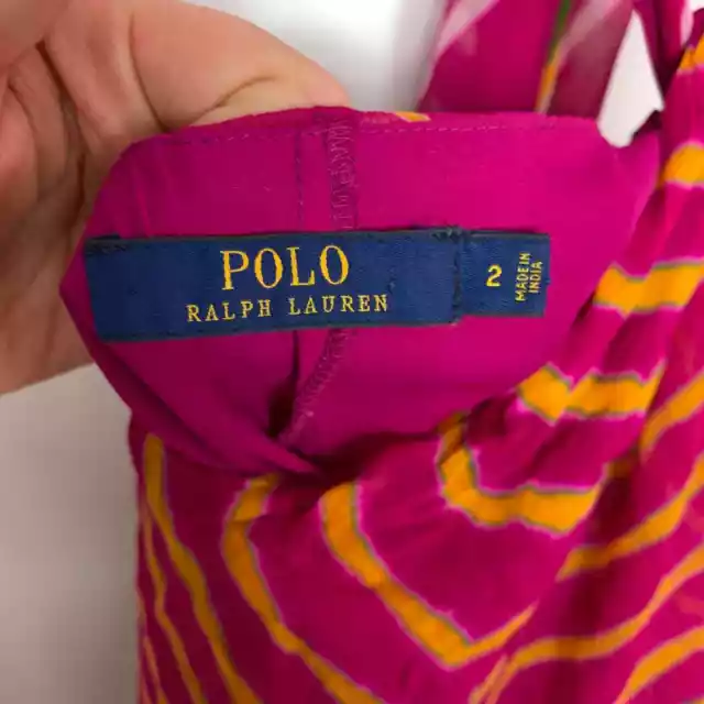 POLO RALPH LAUREN Pink Midi Halter Dress 100% Silk Size 2 $75.00 - PicClick