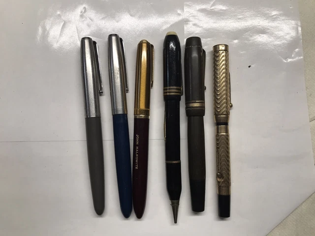 Vintage Fountain Pen Lot, 6 pens, Parker 21, Morrison, Mentmore, Southern Pen