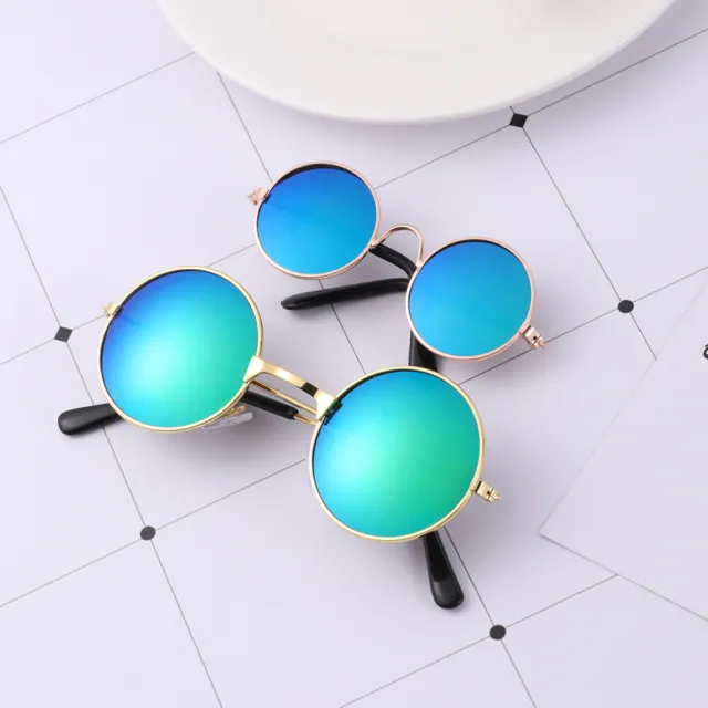 2 gafas de sol pequeñas de colores retro miniatura