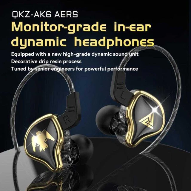 QKZ AK6 Ares Wired Earphone Durable Good Toughness Clear Sound In-ear Sports