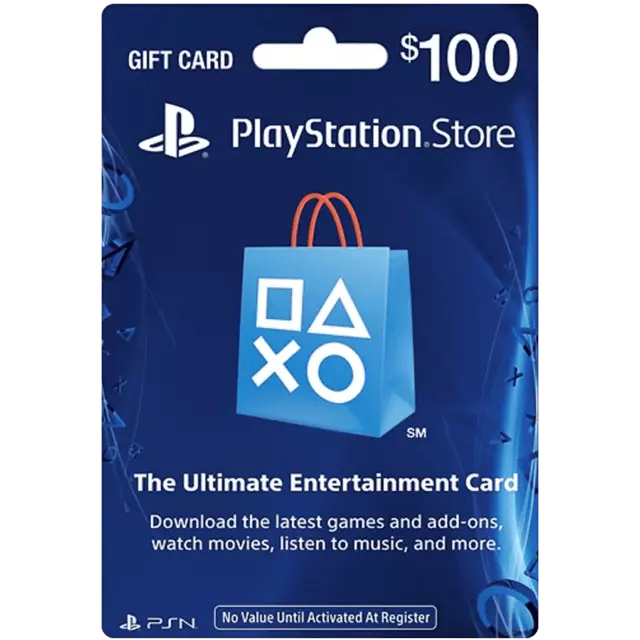 Sony US Playstation Network Playstation Store PSN USD 100 Dollar Code PS5 PS4