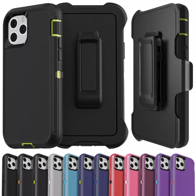 Funda protectora a prueba de golpes para iPhone 13 Pro Max 11 12 13 mini + clip para cinturón