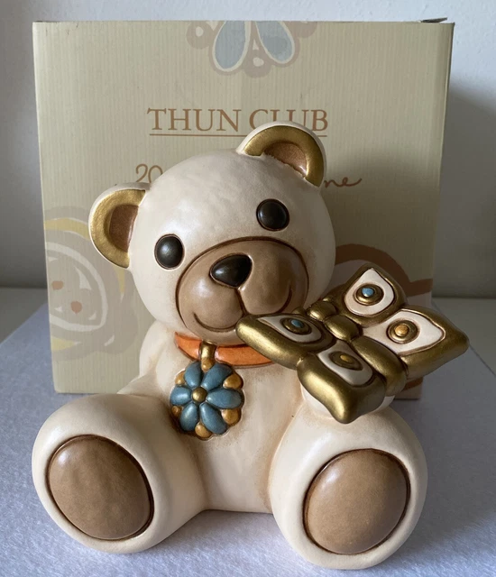 THUN CLUB TEDDY CON FARFALLA Anno 2018 Con Scatola