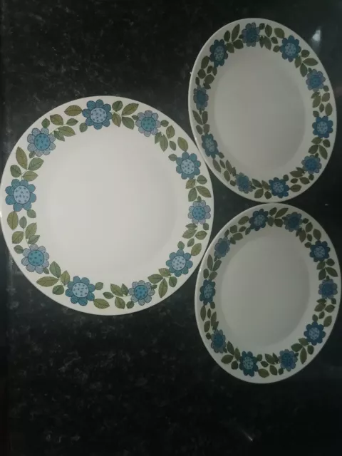 J&g Meakin Topic Salad Plates X 3