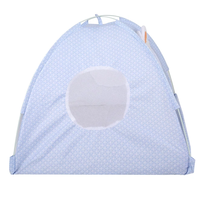 Pet Cat Dog Bed Tent House Canvas Indoor Puppy Sleeping Cave Bed w/ Cushion 10