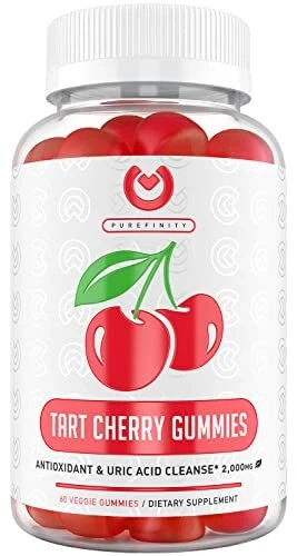 Tart Cherry Gummies – Raw Vegan Cherry Extract Gummy Alternative to Tart Cher...