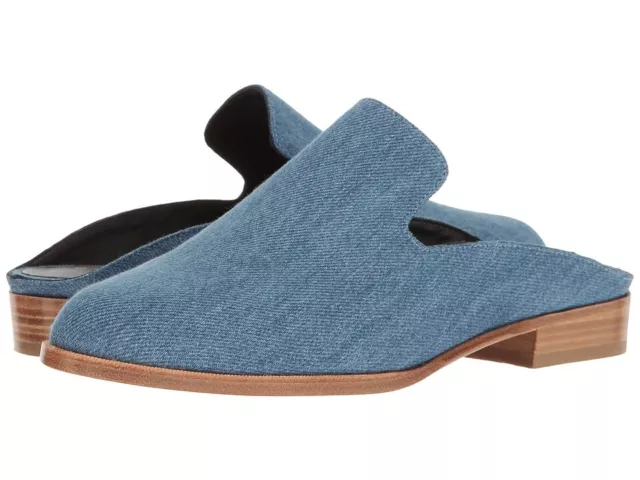 Robert Clergerie 270155 Womens Blue Fabric Alice Denim Mules Size 10 M