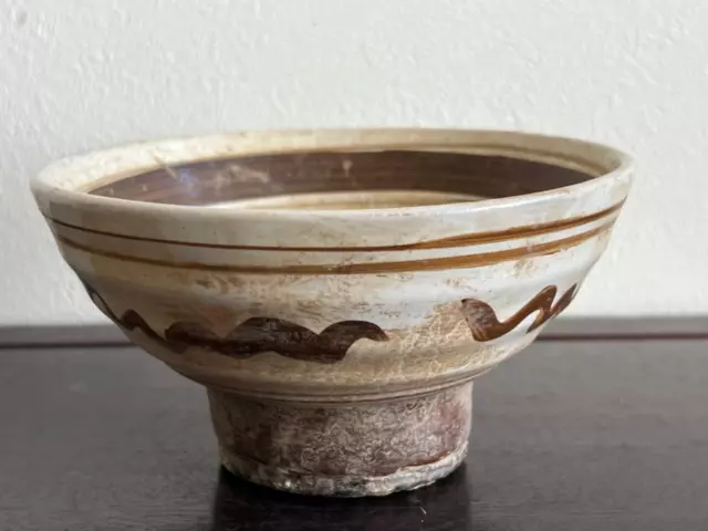Chinese Song Dynasty Cizhou Kiln Bowl / W 14.3[cm] / Pot Jizhou Ming Bowl Yuan