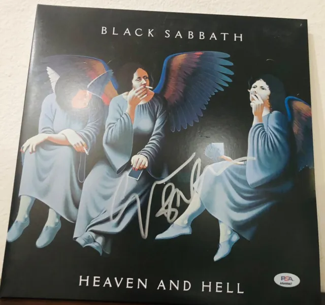 Geezer Butler Black Sabbath Bassist Heaven and Hell Signed Vinyl Record LP PSA