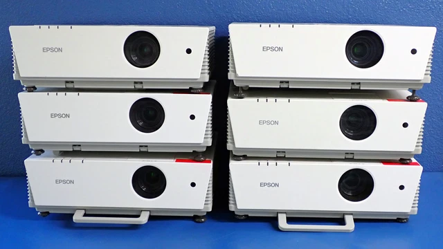 Lot of 6 Epson PowerLite 6100i LCD Projectors | EMP-6110 | Tested!