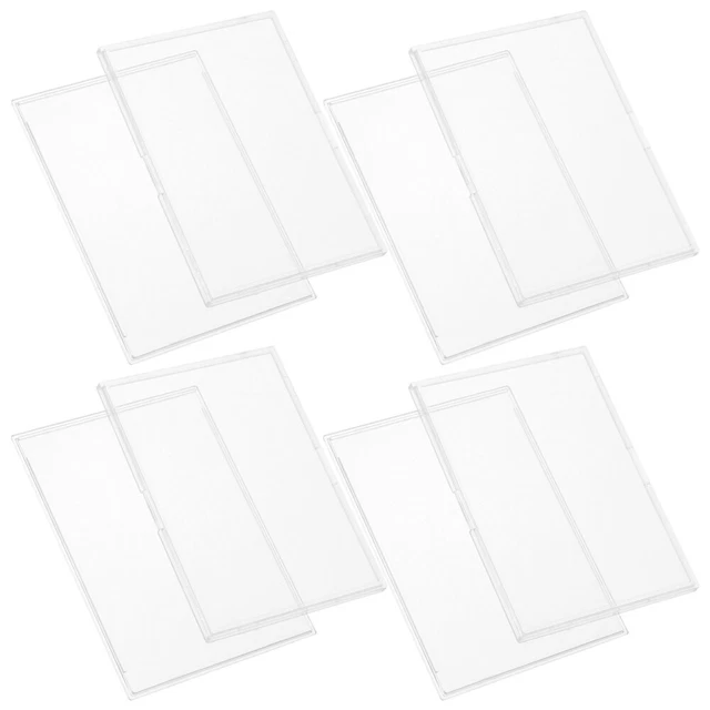 10 pezzi porta carte acrilico, astuccio carta rigida, riutilizzabile, trasparente