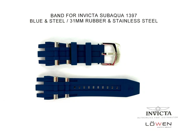 Authentic Invicta Subaqua 1397 Blue Polyurethane 31mm Watch Band