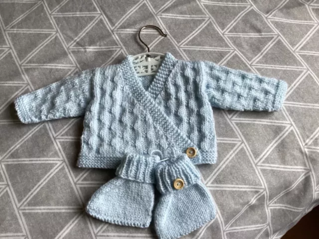 hand knitted baby boy cardigan,newborn