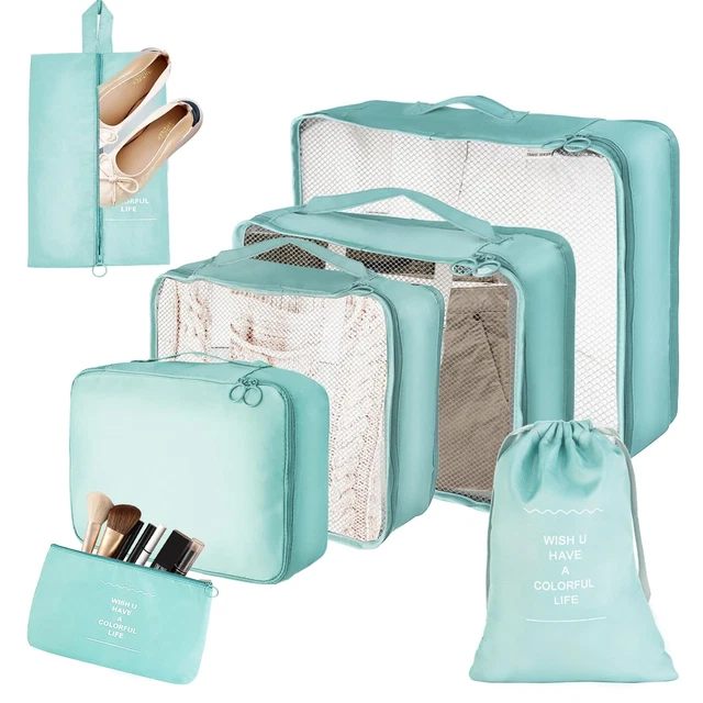 Set Organizer Valigia 12 Pezzi - Cubi Da Viaggio Per Vestiti E Accessori - Foto 10