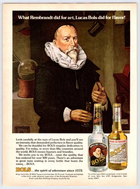 1979 BOLS LIQUEURS Vintage 8"X11" Magazine Ad 1970's HCF3