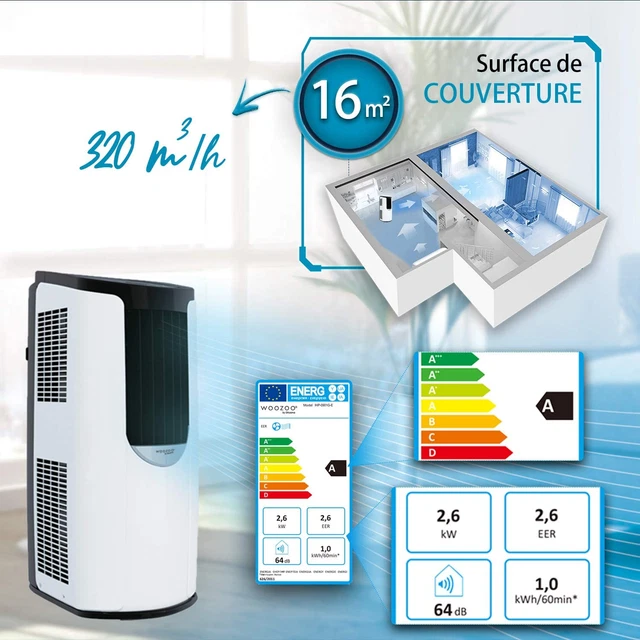 Woozoo ® by Ohyama, Climatiseur portable, ventilateur et déshumidificateur... 4