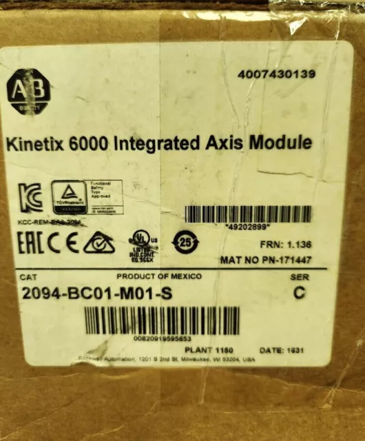 AB 2094-BC01-M01-S Integrated Axis Module 2094-BC01-M01-S Expedited Shipping