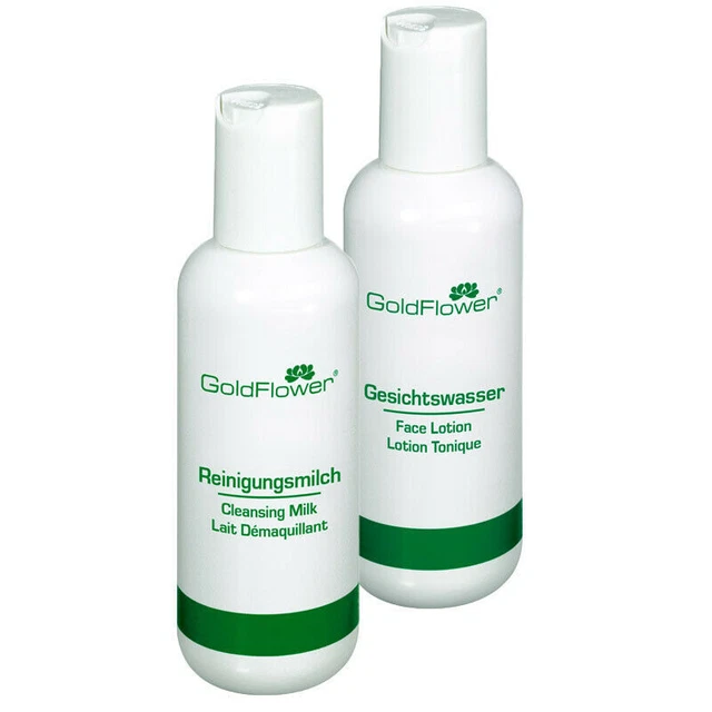 Goldflower Reinigungsset 1 x Reinigungsmilch und 1 x Gesichtswasser je 150 ml