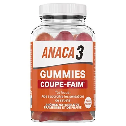 ANACA 3 - 60 Gummies Coupe Faim - Complément Alimentaire Sans Sucres - Favori...