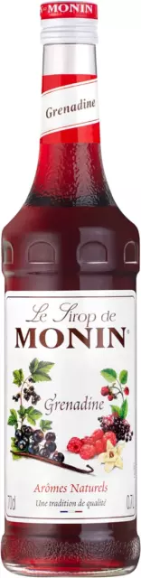 MONIN Premium Grenadine Syrup 700ml for Cocktails and Mocktails. Vegan-Friendly,
