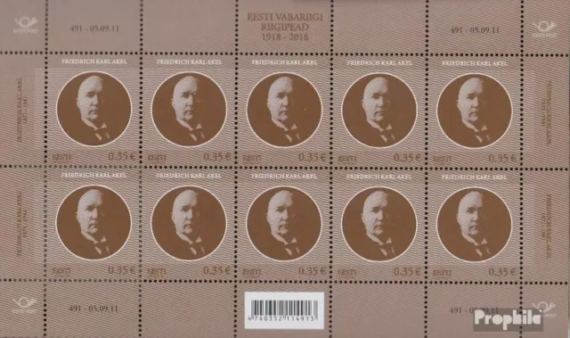 Estonia 706Klb Sheetlet (complete issue) unmounted mint / never hinged 2011 Akel