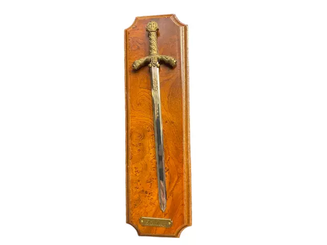 Denix Lionheart Letter Opener W/Display Plaque