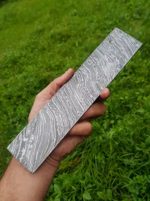 Hand Forged Damascus Steel Billet Bar Fire Pattern Ah-.1063