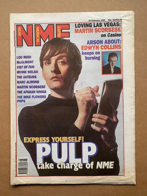 Pulp Nme Magazine February 24 1996 - Jarvis Cocker Cover With More Inside Uk