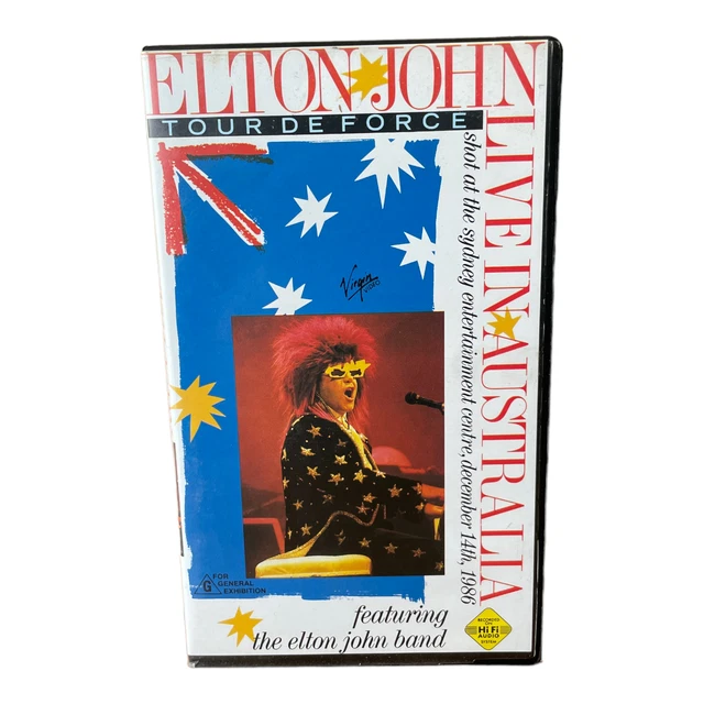 Elton John: Tour De Force - Live in Australia VHS - GC/Concert/Sydney/Rare 🐙
