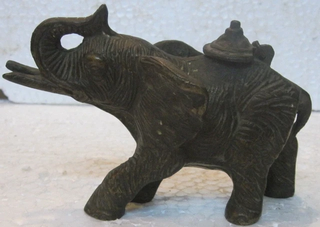 Brass Ink Well Pot decorative elephant Shape old look Hand Crafted Engraved