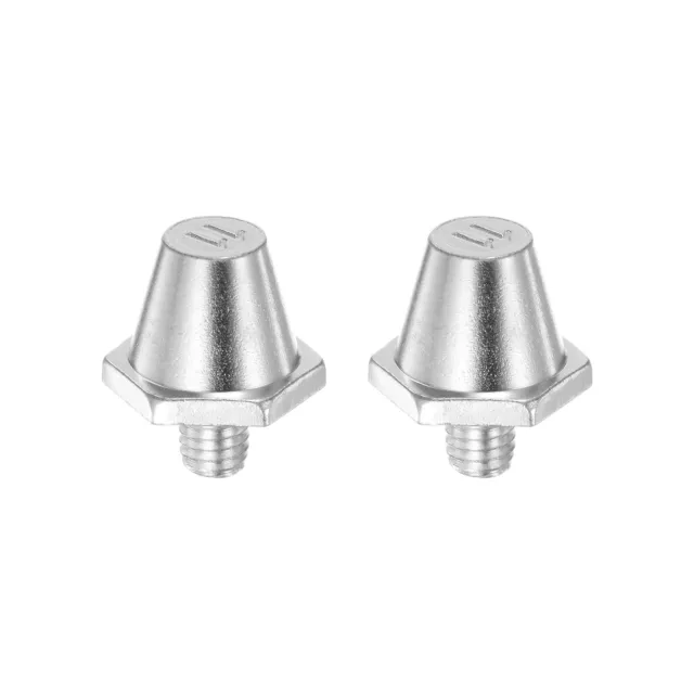 2pcs Track Spikes 11mm Aluminum Lightweight for Soccer Shoes, Silver Tone