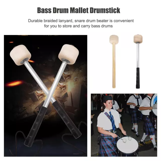 DRUM MALLETS STICKS Stick Metal Bass Percussion Drumsticks Mallet Q1O3 D9I1  $15.19 - PicClick AU