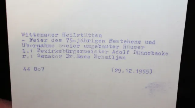 Wittenauer Heilstätten Berlin ,Dr. Hans Schmiljan/Senator zu Besuch 6