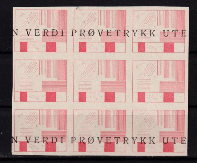Campione di prova timbro di prova pressione prove Prøvetrykk Norge Bank Oslo 1961