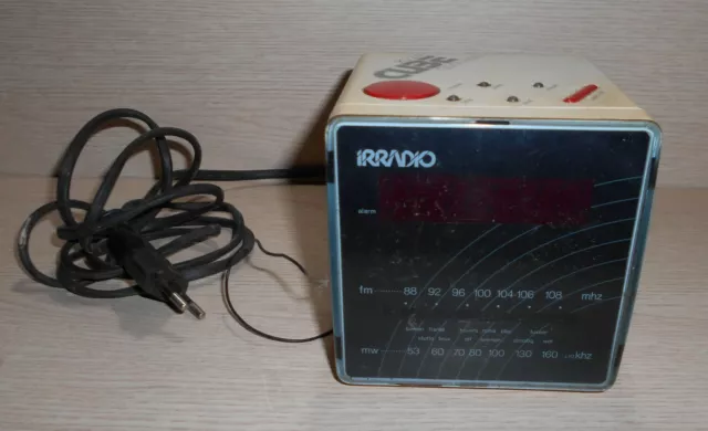 Irradio Rc-239 Cube Radio Sveglia Am Fm Orologio Retro Vintage 1980 Modernariato