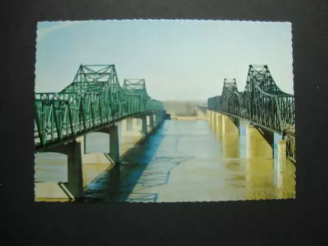 Railfans2 772) Mississippi River Bridges Vicksburg, Old Us 80 & New 1-20 Bridges