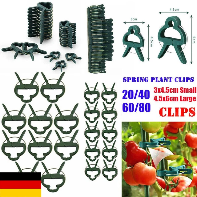 200 Stück Pflanzenklammern (20 Mm) Aus PP – Wiederverwendbar, Für Blumenstiele Und Ranken