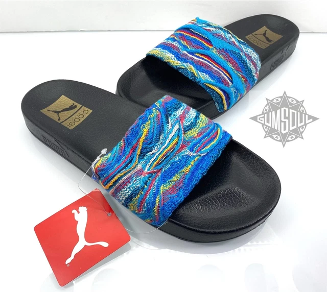 PUMA LEADCAT X COOGI SLIDES ISLAND PARADISE BLUE MULTI COLOR sz 8
