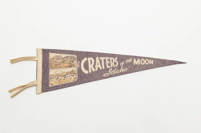 Vintage Craters of the Moon Idaho Souvenir Felt Pennant 18"