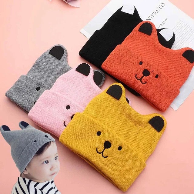 Accesorios Sombreros Gorro Algodón Gorros Tejidos Invierno Cálido Gorra Recién Nacido Sombrero