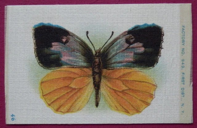 BUTTERFLIES and MOTHS Set 2B Blue American Tobacco SILK issued c1910 TOP GRADE