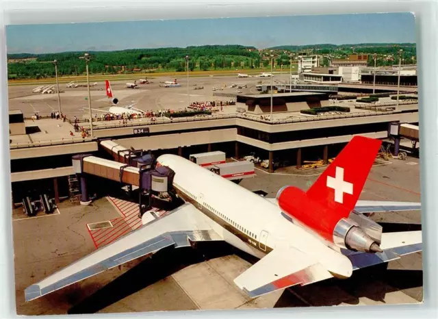 39602752 - Zuerich Swissair 3-strahliges Grossraumflugzeug Flughafen