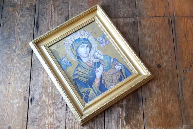 Virgin Mary Our Lady Of Perpetual Help Catholic Religious Art Print Vintage