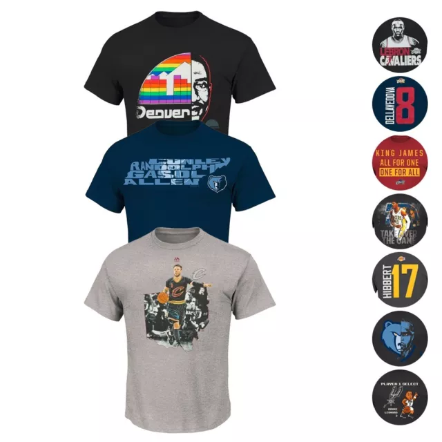 NBA Assortment of Team Player Jersey Graphic T-Shirt Collection by MAJESTIC Men