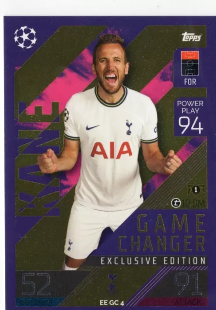 Match Attax 2022/23 Game Changer Harry Kane Exclusive Edition Ee Gc 4 - Rare