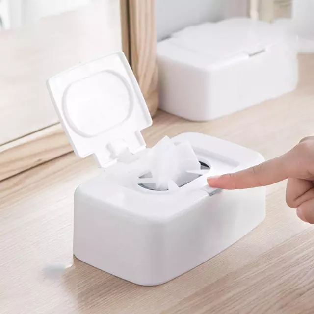 Tipo botón Caja de tejido húmedo Toallitas Dispensador Toallitas portátiles Almacenamiento de servilletas BoC1 H4