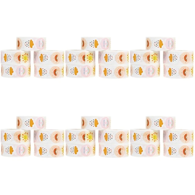 30 rollen Regenbogen Aufkleber Danke Kreis Etiketten Danke Etiketten