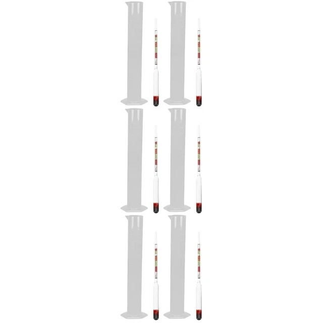 6 set tripla scala manuale densimetro e barattolo di prova